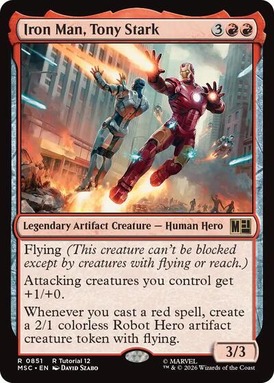 Iron Man, Tony Stark (851) (Commander: Marvel Super Heroes) Light Play