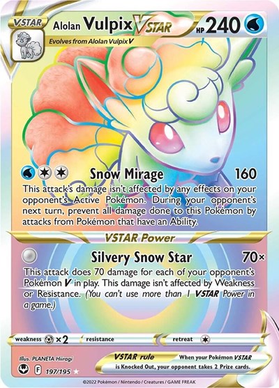 Alolan Vulpix VSTAR (Secret) (SWSH12: Silver Tempest) Light Play