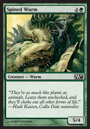 Spined Wurm (Magic 2011 Core Set) Light Play