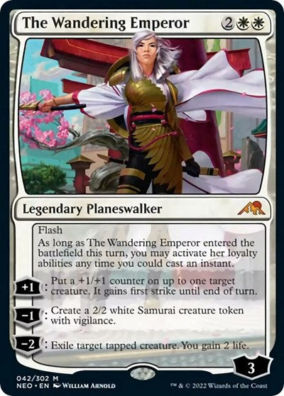 The Wandering Emperor (Kamigawa: Neon Dynasty) Light Play Foil