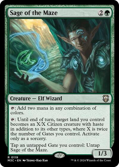 Sage of the Maze (Commander: Modern Horizons 3) Light Play