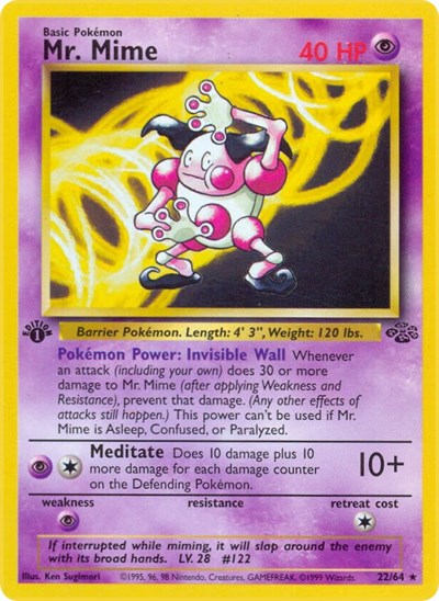 Mr. Mime (22) (Jungle) Damaged / Poor Unlimited