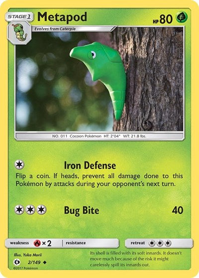 Metapod (SM Base Set) Light Play