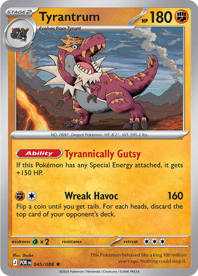 Tyrantrum (ME03: Perfect Order) Light Play Reverse Holofoil
