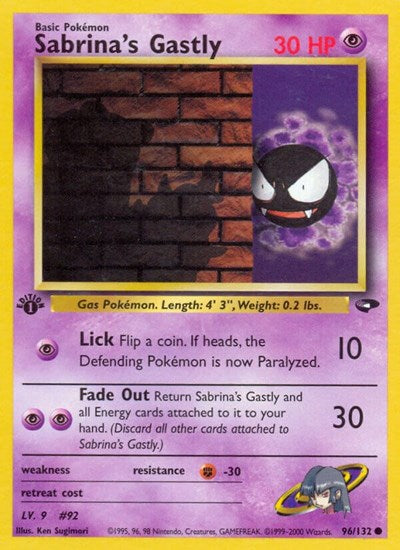 Sabrina's Gastly (96) (Gym Challenge) Medium Play Unlimited