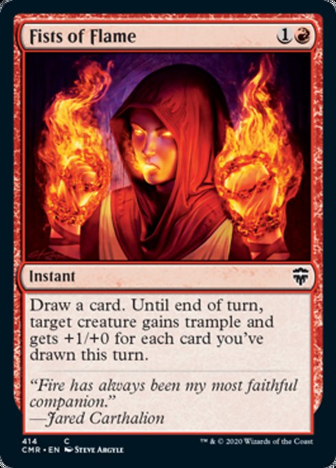 Fists of Flame (Commander 2020 Commander Legends) Light Play