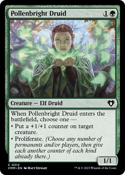 Pollenbright Druid (Commander Masters) Light Play