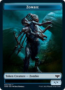 Zombie Token (005) (Innistrad: Crimson Vow) Light Play