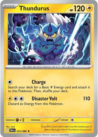 Thundurus (SV: Black Bolt) Light Play Holofoil