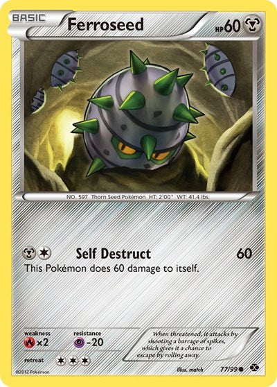 Ferroseed (Next Destinies) Light Play Reverse Holofoil