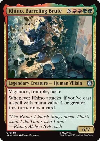 Rhino, Barreling Brute (Marvel's Spider-Man) Light Play Foil