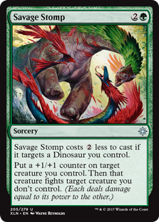 Savage Stomp (Ixalan) Light Play Foil