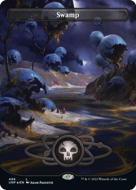 Swamp (488) (Borderless) (Galaxy Foil) (Unfinity) Light Play Foil