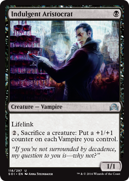 Indulgent Aristocrat (Shadows Over Innistrad) Light Play Foil