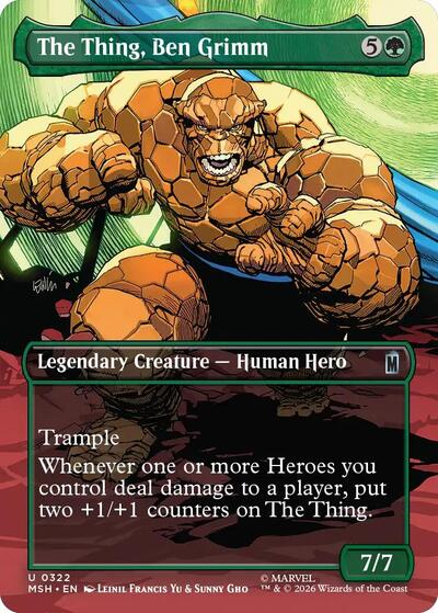 The Thing, Ben Grimm (Borderless) (Marvel Super Heroes) Light Play