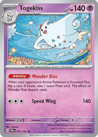 Togekiss (SV08: Surging Sparks) Light Play Reverse Holofoil