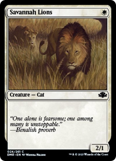 Savannah Lions (Dominaria Remastered) Light Play