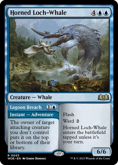 Horned Loch-Whale (Wilds of Eldraine) Light Play