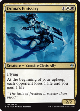 Drana's Emissary (Battle for Zendikar) Light Play