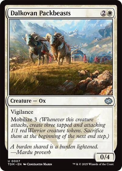Dalkovan Packbeasts (Tarkir: Dragonstorm) Light Play