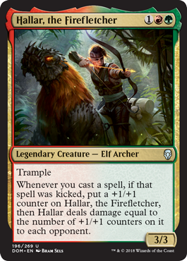 Hallar, the Firefletcher (Dominaria) Light Play Foil
