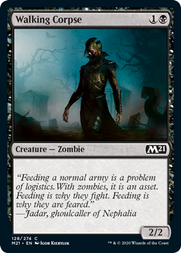 Walking Corpse (Magic 2021 Core Set) Light Play Foil