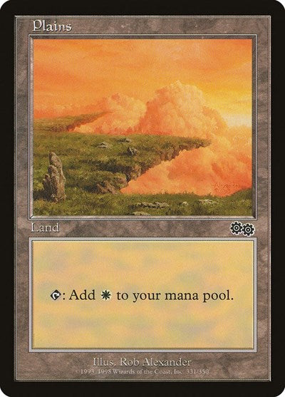 Plains (331) (Urza's Saga) Medium Play