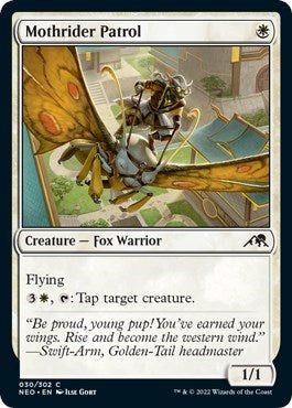 Mothrider Patrol (Kamigawa: Neon Dynasty) Light Play Foil