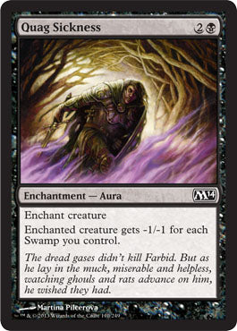 Quag Sickness (Magic 2014 Core Set) Light Play