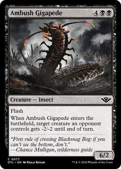 Ambush Gigapede (Outlaws of Thunder Junction) Light Play Foil