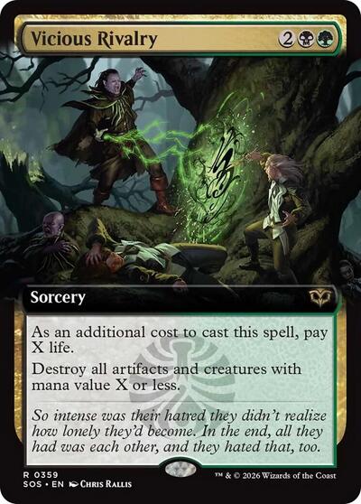 Vicious Rivalry (Extended Art) (Secrets of Strixhaven) Light Play
