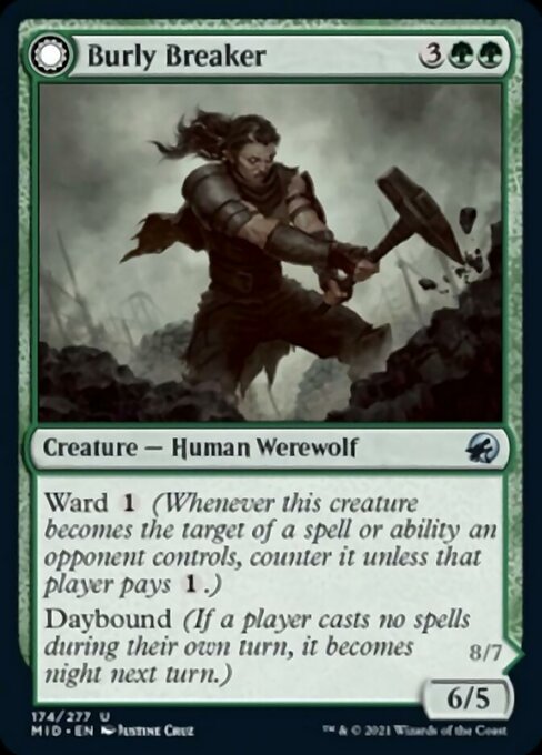 Burly Breaker / Dire-Strain Demolisher (Innistrad: Midnight Hunt) Light Play
