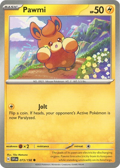 Pawmi - 073 (Scarlet and Violet: Base Set) Light Play Reverse Holofoil