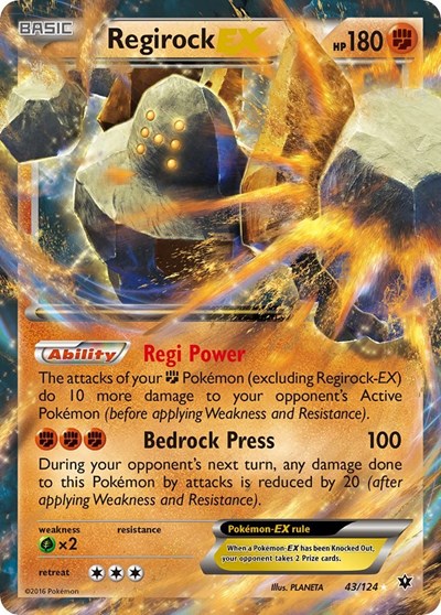 Regirock EX (XY - Fates Collide) Damaged / Poor Foil