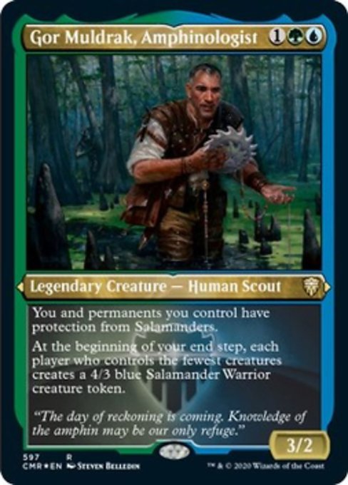 Gor Muldrak, Amphinologist (Foil Etched) (Commander Legends) Light Play Foil