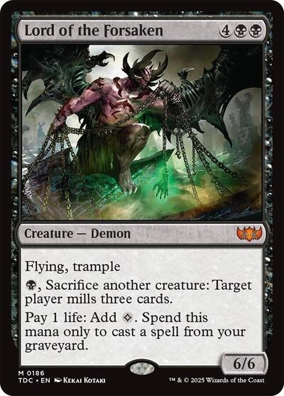 Lord of the Forsaken (Commander: Tarkir: Dragonstorm) Light Play
