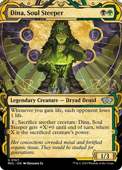 Dina, Soul Steeper (Halo Foil) (March of the Machine: Multiverse Legends) Light Play Foil