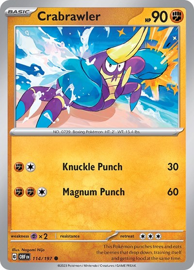 Crabrawler (Scarlet and  Violet: Obsidian Flames) Light Play