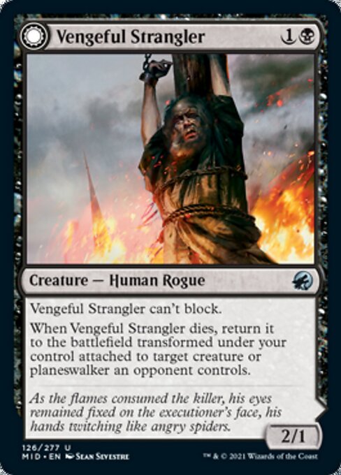 Vengeful Strangler / Strangling Grasp (Innistrad: Midnight Hunt) Light Play Foil