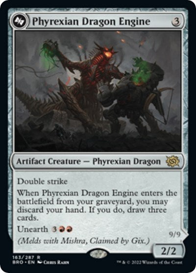 Phyrexian Dragon Engine (The Brothers' War) Light Play Foil