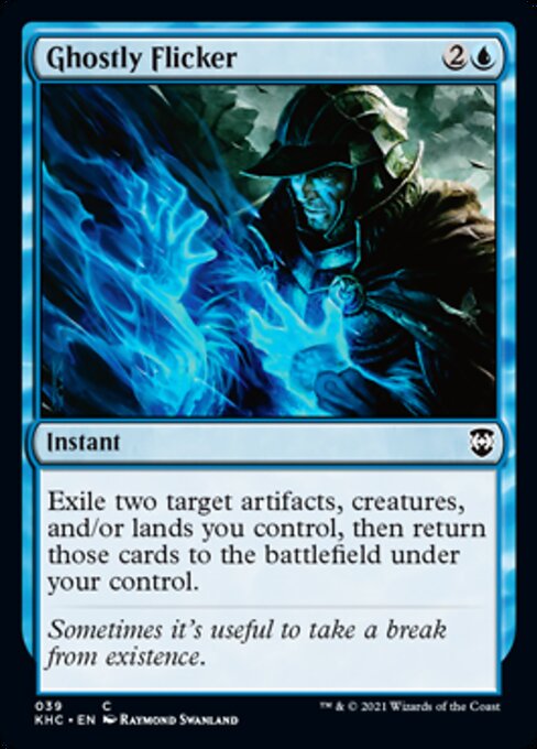 Ghostly Flicker (Commander 2021 Kaldheim) Light Play