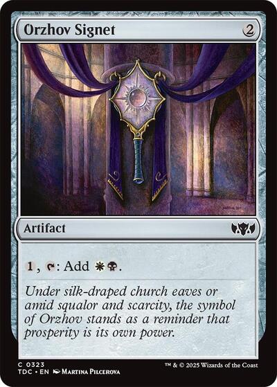 Orzhov Signet (Commander: Tarkir: Dragonstorm) Light Play