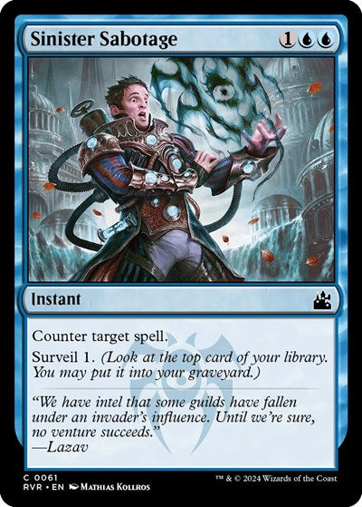 Sinister Sabotage (Ravnica Remastered) Light Play