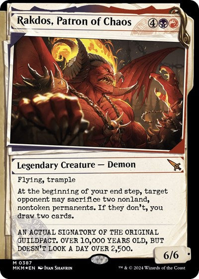 Rakdos, Patron of Chaos (Showcase) (Invisible Ink) (Murders at Karlov Manor) Near Mint Foil