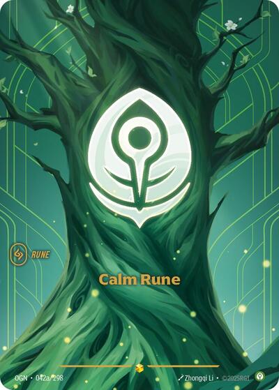 Calm Rune (Alternate Art) (Origins) Light Play Foil