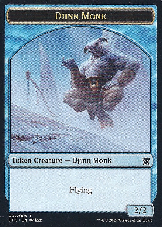 Djinn Monk Token (Dragons of Tarkir) Light Play