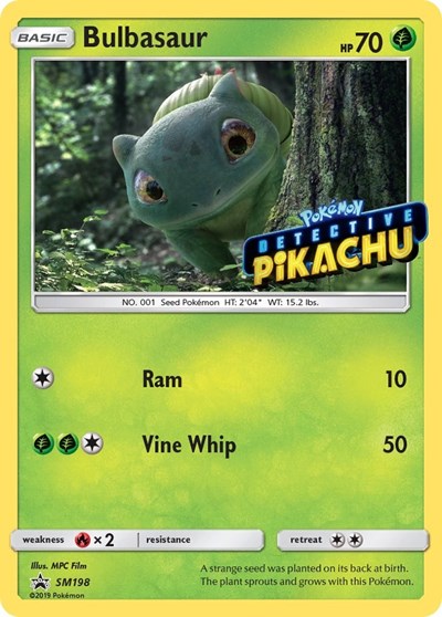 Bulbasaur - SM198 (Detective Pikachu Stamped) (SM Promos) Medium Play Holofoil