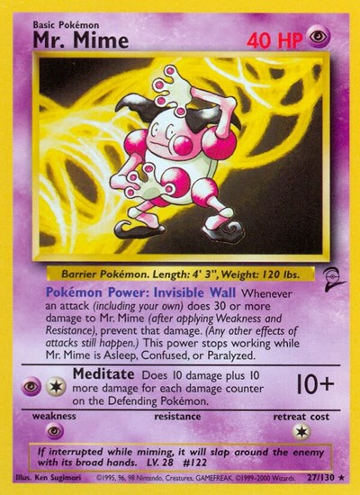 Mr. Mime (Base Set 2) Damaged / Poor