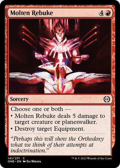 Molten Rebuke (Phyrexia: All Will Be One) Light Play Foil