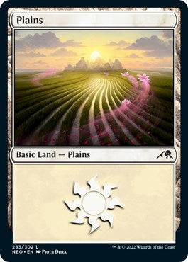 Plains (283) (Kamigawa: Neon Dynasty) Light Play